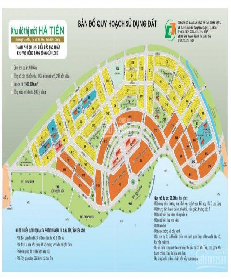 Bán đất nền Khu đô thị mới, phường Pháo Đài, Tx Hà Tiên, Kiên Giang, 0982825835.