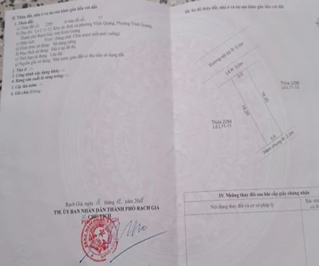 Cần bán nền nền tái định cư L11-12 Vĩnh Quang, Rạch Giá, Kiên Giang, 0948815512