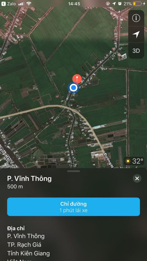 Bán đất đường Phan Văn Nhờ (cầu Rau Xanh tuyến tránh đi vào) khu phố 6, Vĩnh Thông, Rạch Giá, Kiên Giang